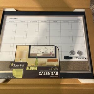Quartet Magnetic Calendar Board with Black Frame